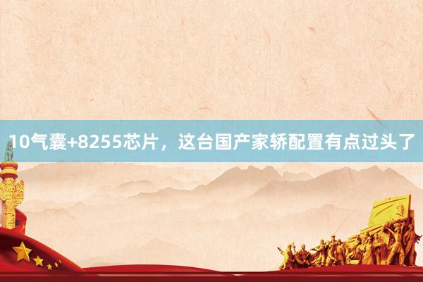 10气囊+8255芯片，这台国产家轿配置有点过头了
