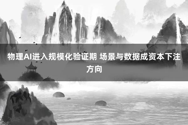物理AI进入规模化验证期 场景与数据成资本下注方向