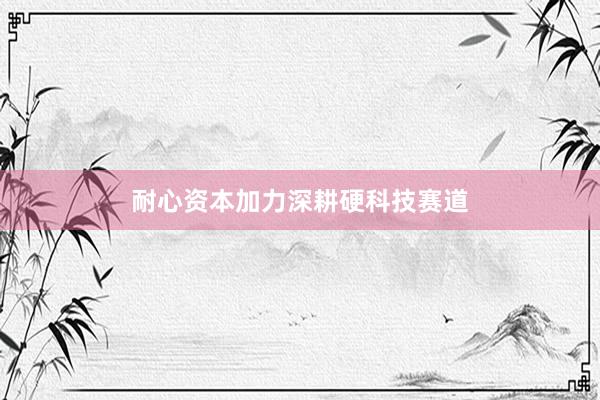 耐心资本加力深耕硬科技赛道