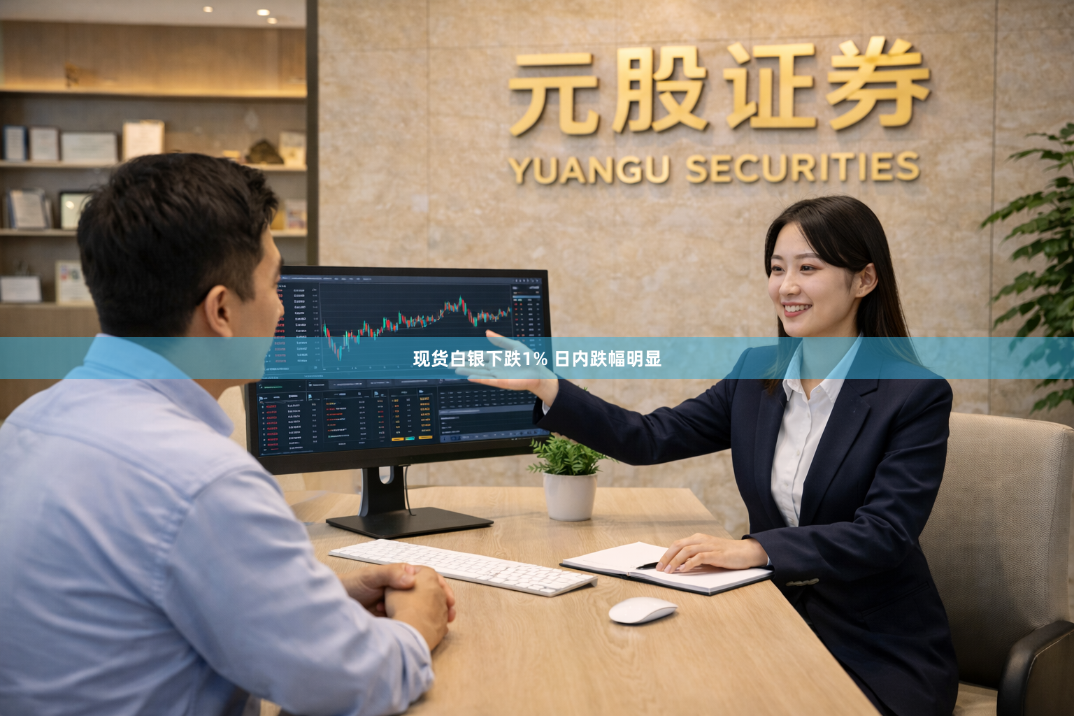现货白银下跌1% 日内跌幅明显