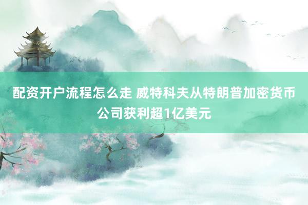 配资开户流程怎么走 威特科夫从特朗普加密货币公司获利超1亿美元