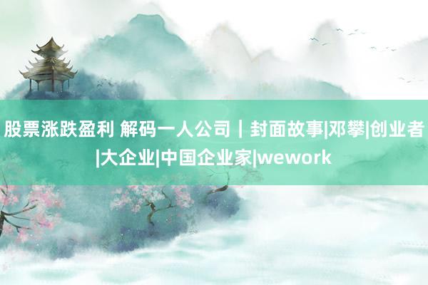 股票涨跌盈利 解码一人公司｜封面故事|邓攀|创业者|大企业|中国企业家|wework